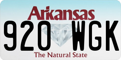 AR license plate 920WGK