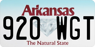 AR license plate 920WGT
