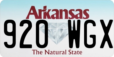 AR license plate 920WGX