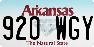 AR license plate 920WGY
