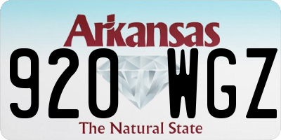AR license plate 920WGZ