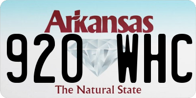AR license plate 920WHC