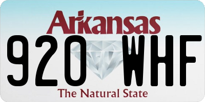 AR license plate 920WHF