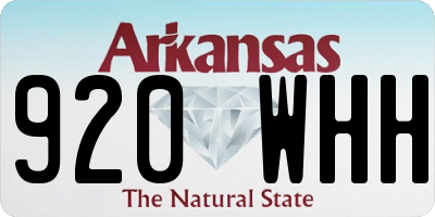 AR license plate 920WHH