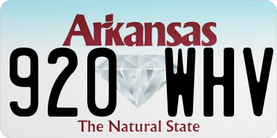 AR license plate 920WHV