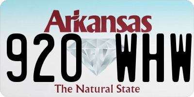 AR license plate 920WHW