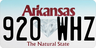 AR license plate 920WHZ
