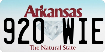 AR license plate 920WIE