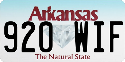 AR license plate 920WIF