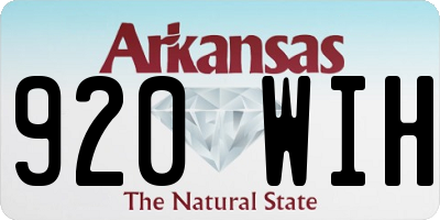 AR license plate 920WIH