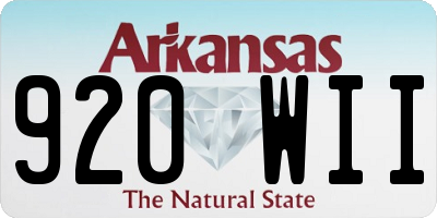 AR license plate 920WII