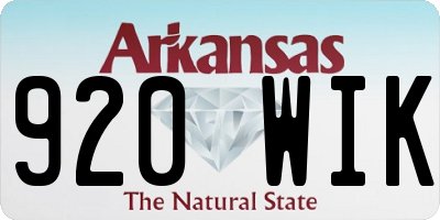 AR license plate 920WIK