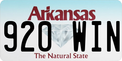 AR license plate 920WIN
