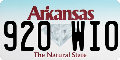 AR license plate 920WIO