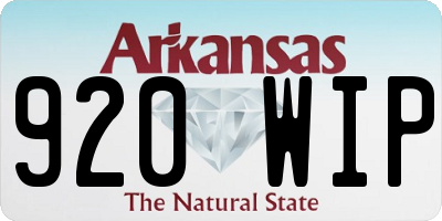 AR license plate 920WIP