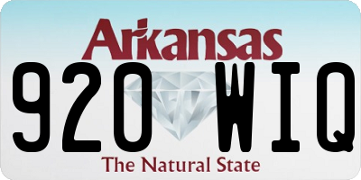 AR license plate 920WIQ