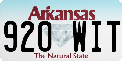 AR license plate 920WIT