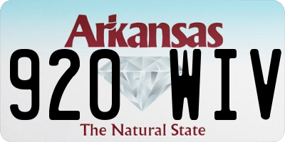 AR license plate 920WIV