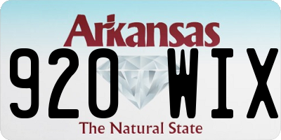 AR license plate 920WIX