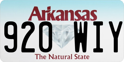 AR license plate 920WIY