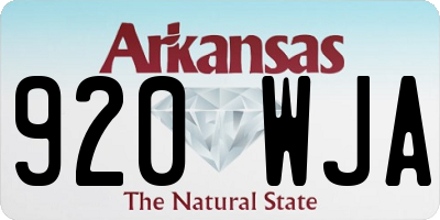 AR license plate 920WJA