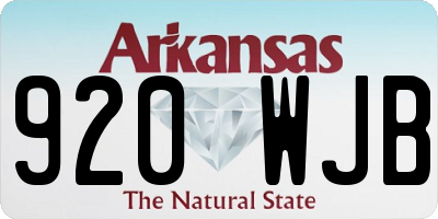 AR license plate 920WJB