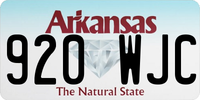 AR license plate 920WJC