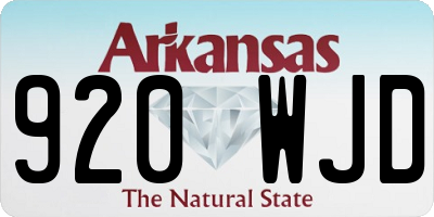 AR license plate 920WJD
