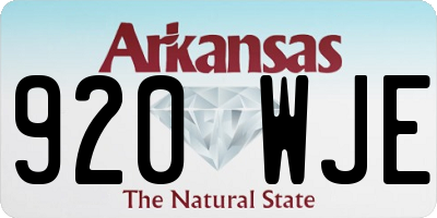 AR license plate 920WJE
