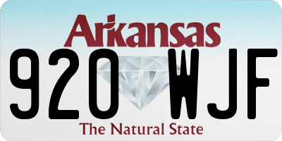AR license plate 920WJF