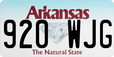 AR license plate 920WJG
