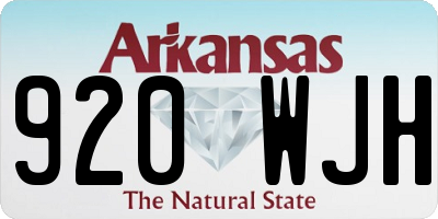 AR license plate 920WJH