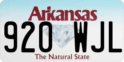 AR license plate 920WJL