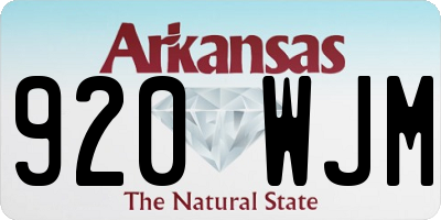 AR license plate 920WJM