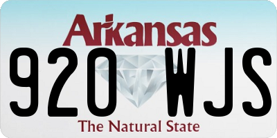 AR license plate 920WJS