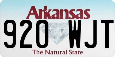 AR license plate 920WJT