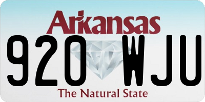 AR license plate 920WJU