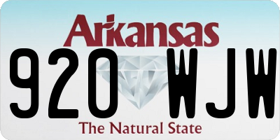 AR license plate 920WJW
