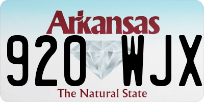 AR license plate 920WJX