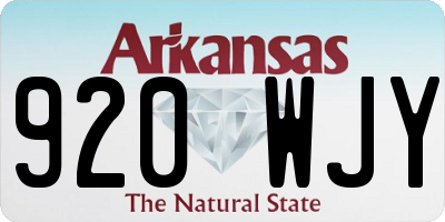 AR license plate 920WJY