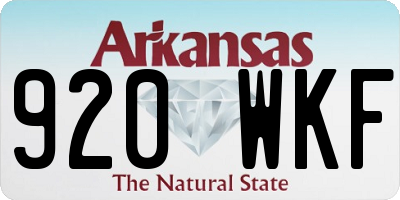 AR license plate 920WKF