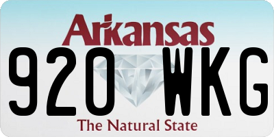 AR license plate 920WKG