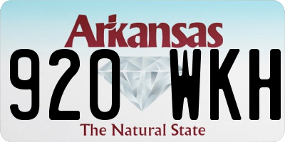 AR license plate 920WKH