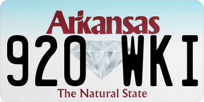 AR license plate 920WKI
