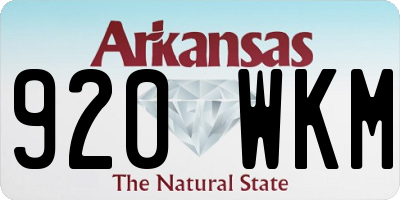 AR license plate 920WKM