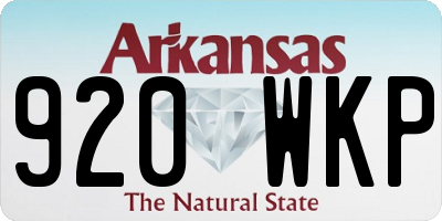 AR license plate 920WKP