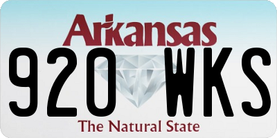 AR license plate 920WKS