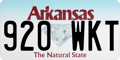 AR license plate 920WKT