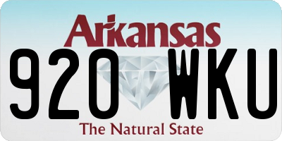 AR license plate 920WKU