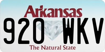 AR license plate 920WKV